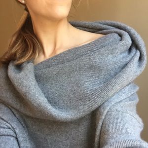 100% Cashmere off the shoulder sweater